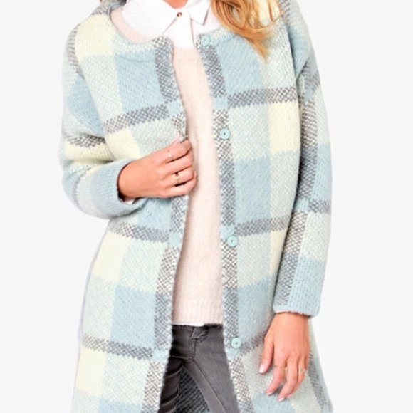 J.O.A. Revolve felt with you plaid wool coat - Picture 2 of 9